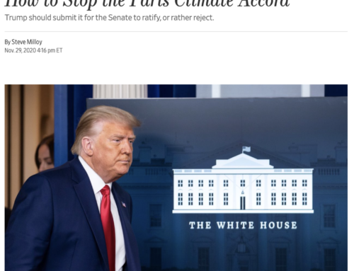 Milloy: WSJ Op-ed: How to Stop the Paris Climate Accord