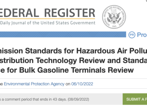 Steve Milloy testifies on EPA’s proposed tightening of emissions from bulk gasoline terminals