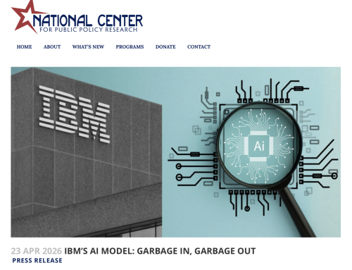 Milloy reads AI bias/climate riot act to IBM management at annual shareholder meeting
